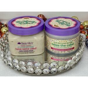 Tree Hut Limited Bundle Rare - Birthday Butter & Body Scrub Full Size - HTF